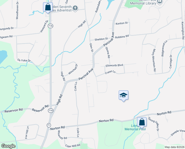 map of restaurants, bars, coffee shops, grocery stores, and more near 475 Percival Avenue in Berlin