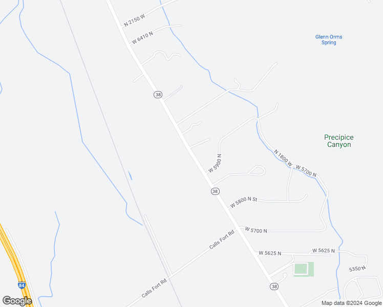 map of restaurants, bars, coffee shops, grocery stores, and more near 6090 Highway 38 in Brigham City