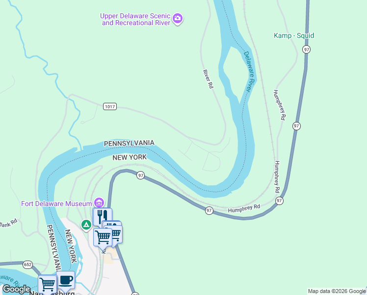 map of restaurants, bars, coffee shops, grocery stores, and more near 5 Gracies Run in Beach Lake