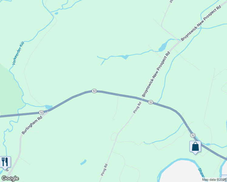 map of restaurants, bars, coffee shops, grocery stores, and more near 3016 State Highway 52 in Pine Bush