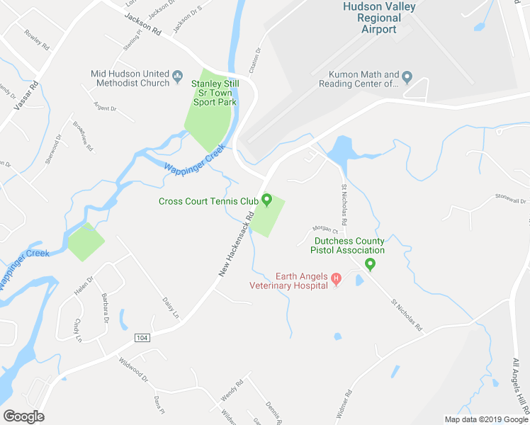 map of restaurants, bars, coffee shops, grocery stores, and more near 204 New Hackensack Road in Wappingers Falls