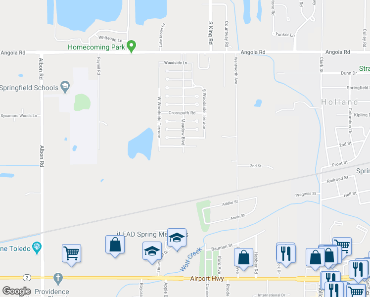 map of restaurants, bars, coffee shops, grocery stores, and more near 405 West Appleton Terrace in Holland