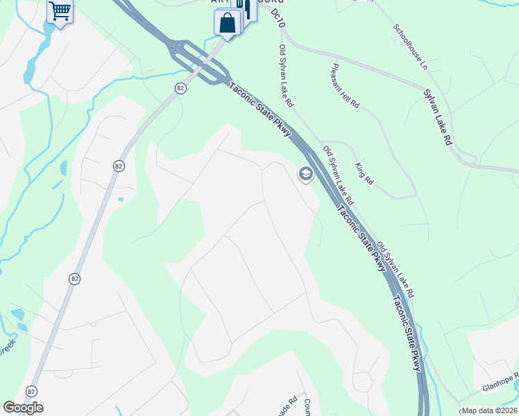map of restaurants, bars, coffee shops, grocery stores, and more near 15 Innsbruck Boulevard in Hopewell Junction
