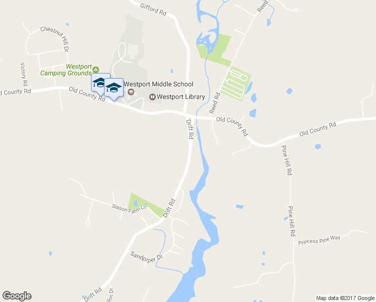 map of restaurants, bars, coffee shops, grocery stores, and more near 41 Drift Road in Westport