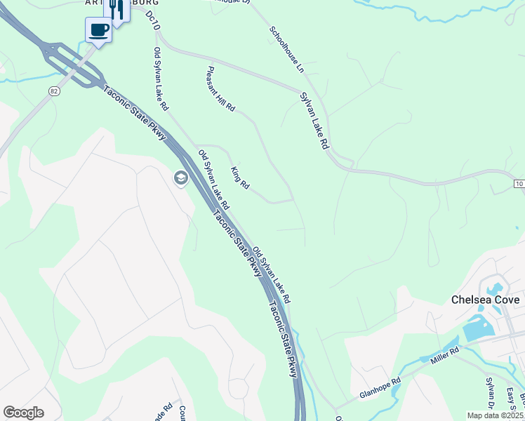 map of restaurants, bars, coffee shops, grocery stores, and more near 6 King Road in Hopewell Junction