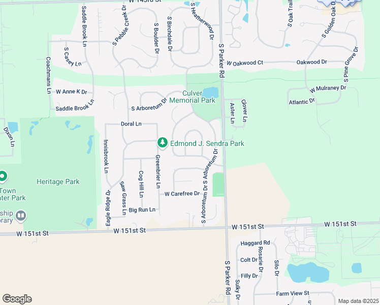 map of restaurants, bars, coffee shops, grocery stores, and more near 14850 Cricketwood Drive in Lockport