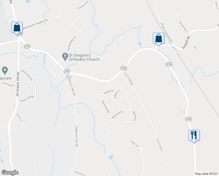 map of restaurants, bars, coffee shops, grocery stores, and more near 4 Joel Place in Wappingers Falls