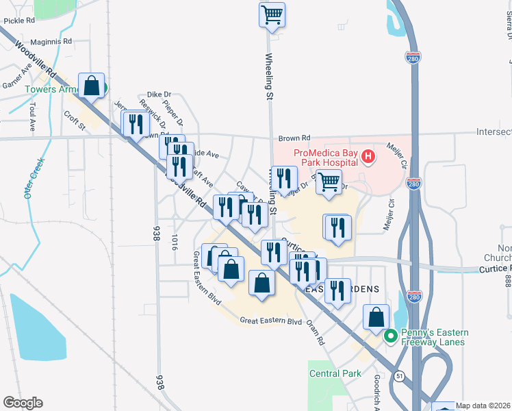map of restaurants, bars, coffee shops, grocery stores, and more near 2540 Cawdor Rd in Oregon