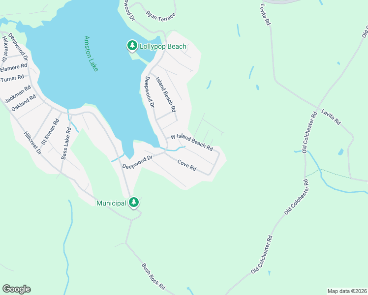 map of restaurants, bars, coffee shops, grocery stores, and more near 40 West Island Beach Road in Lebanon