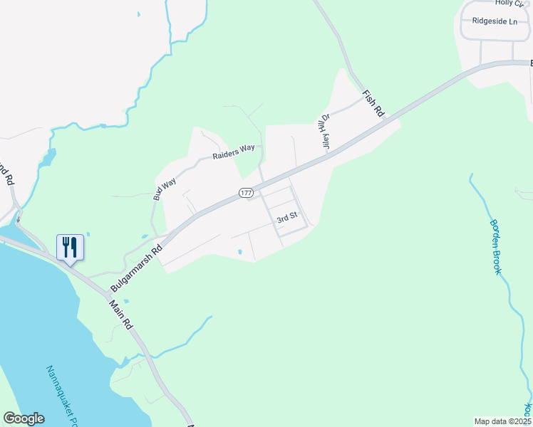 map of restaurants, bars, coffee shops, grocery stores, and more near 8 Cedar Field Road in Tiverton