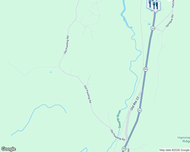 map of restaurants, bars, coffee shops, grocery stores, and more near 128 Old Pawling Road in Pawling