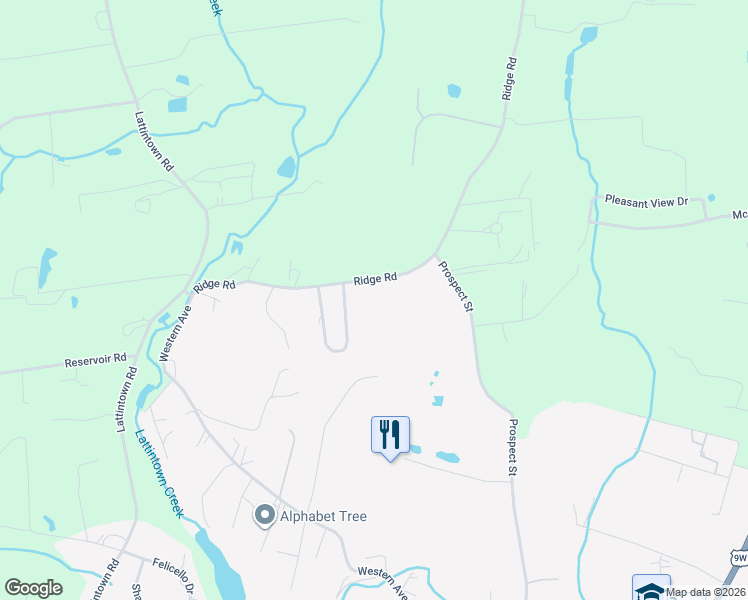 map of restaurants, bars, coffee shops, grocery stores, and more near 58 Ridge Road in Marlboro