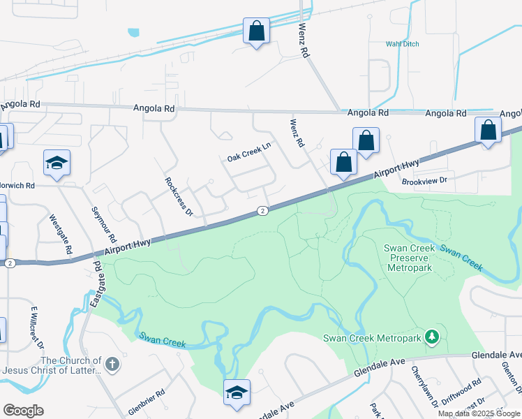 map of restaurants, bars, coffee shops, grocery stores, and more near in Toledo