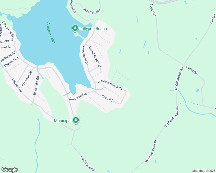 map of restaurants, bars, coffee shops, grocery stores, and more near 40 West Island Beach Road in Lebanon