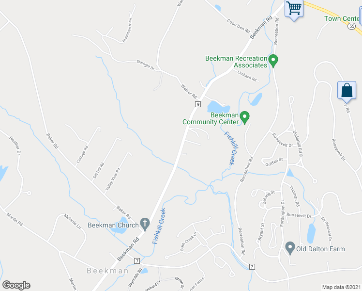 map of restaurants, bars, coffee shops, grocery stores, and more near 1153 Beekman Road in Hopewell Junction