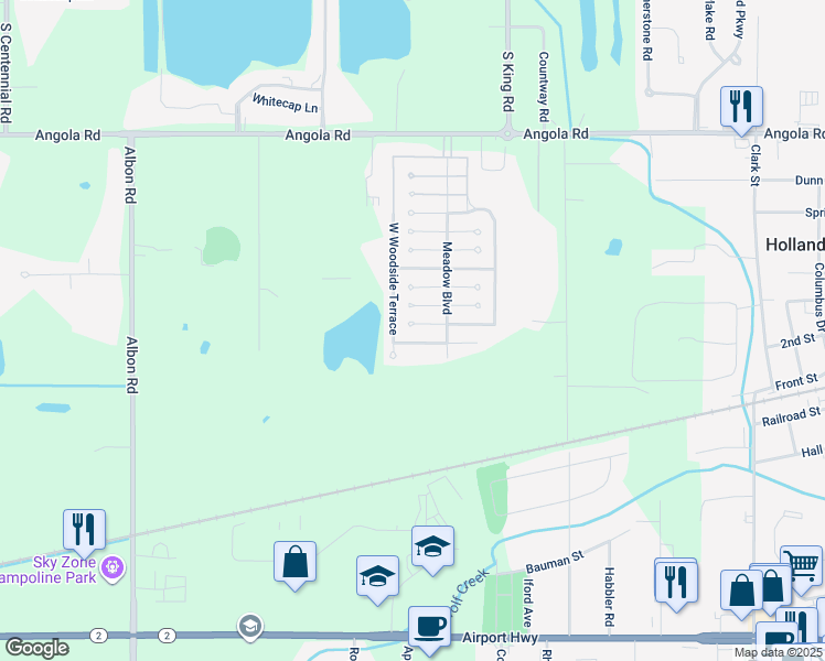 map of restaurants, bars, coffee shops, grocery stores, and more near 405 West Appleton Terrace in Holland
