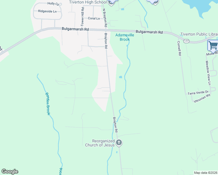 map of restaurants, bars, coffee shops, grocery stores, and more near 201 Four Seasons Trailer Park in Tiverton