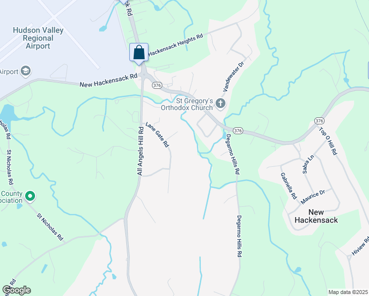 map of restaurants, bars, coffee shops, grocery stores, and more near 31 Lane Gate Road in Wappingers Falls