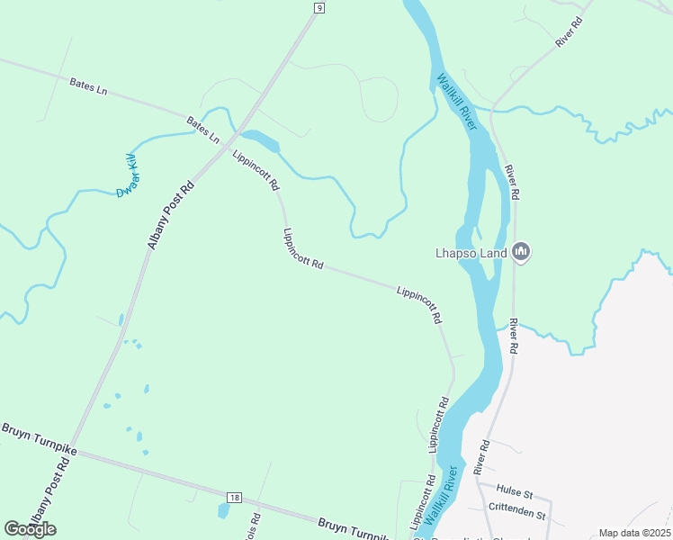 map of restaurants, bars, coffee shops, grocery stores, and more near Lippincott Road in Wallkill
