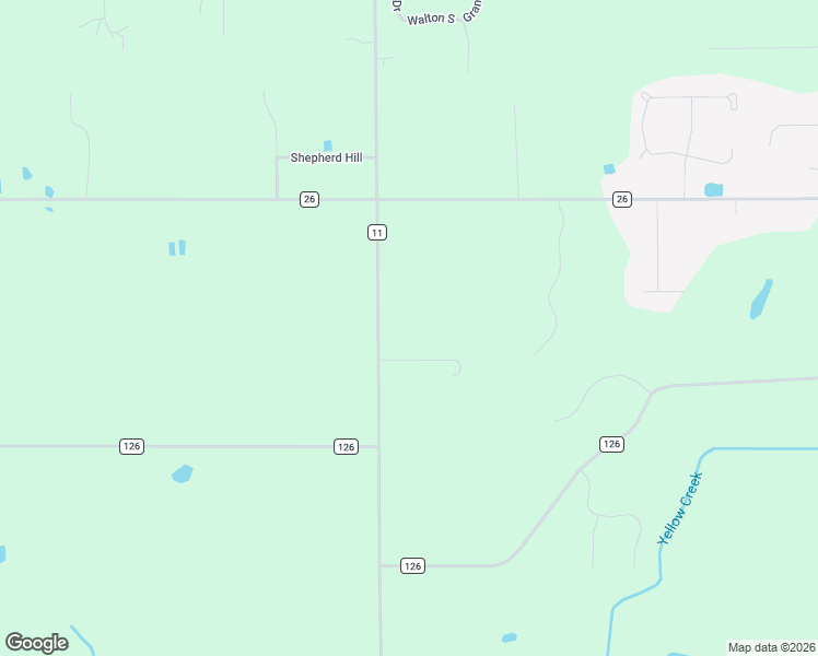 map of restaurants, bars, coffee shops, grocery stores, and more near 60260 County Road 11 in Elkhart