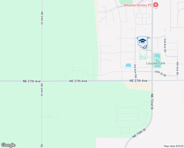map of restaurants, bars, coffee shops, grocery stores, and more near 6772 Northeast 27th Avenue in Altoona
