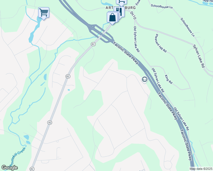 map of restaurants, bars, coffee shops, grocery stores, and more near 97 Dogwood Road in Hopewell Junction