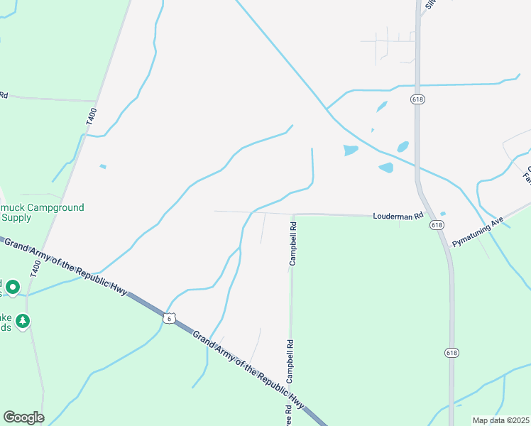 map of restaurants, bars, coffee shops, grocery stores, and more near 10122 Louderman Road in Conneaut Lake
