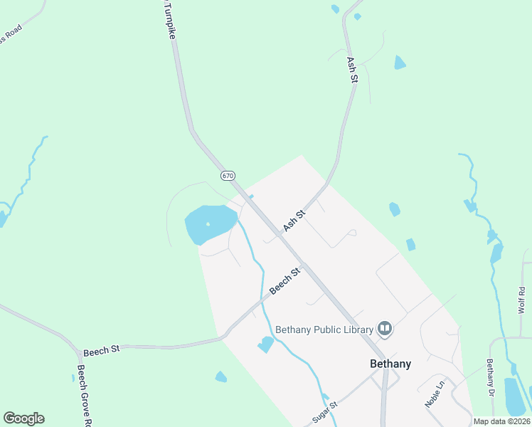 map of restaurants, bars, coffee shops, grocery stores, and more near 536 Wayne St in Bethany