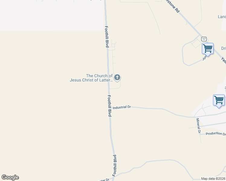 map of restaurants, bars, coffee shops, grocery stores, and more near 1128 Tulip Drive in Rock Springs