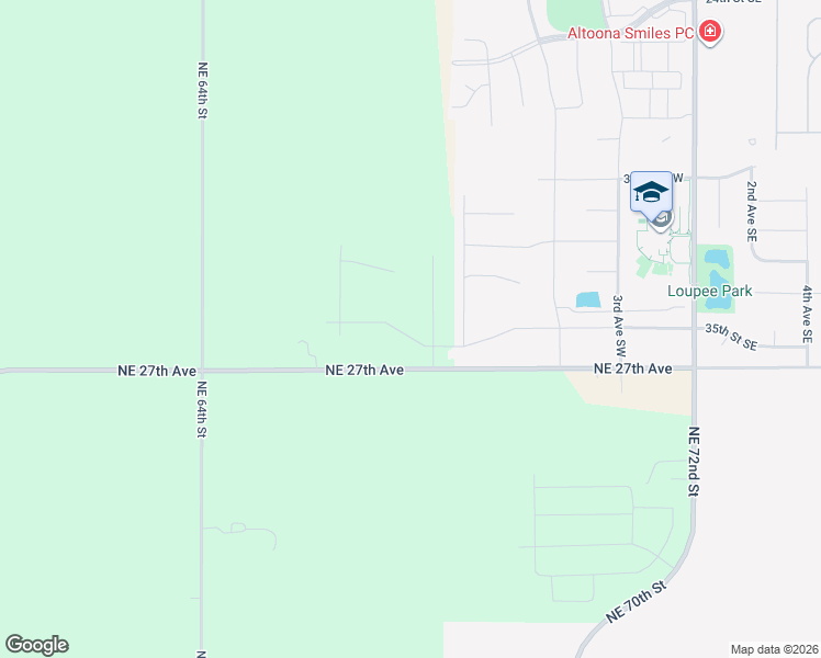 map of restaurants, bars, coffee shops, grocery stores, and more near 6660 Northeast 27th Avenue in Altoona