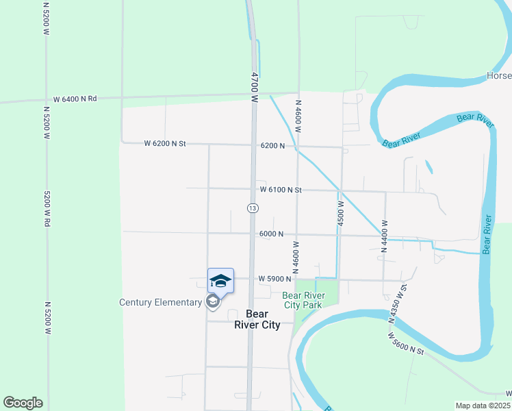 map of restaurants, bars, coffee shops, grocery stores, and more near 6074 North 4700 West Street in Bear River City