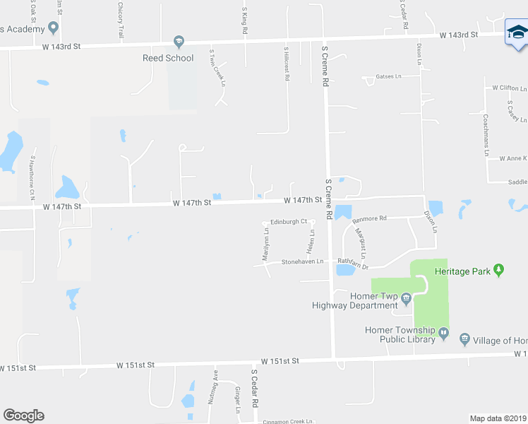 map of restaurants, bars, coffee shops, grocery stores, and more near 14736 Edinburgh Court in Homer Glen