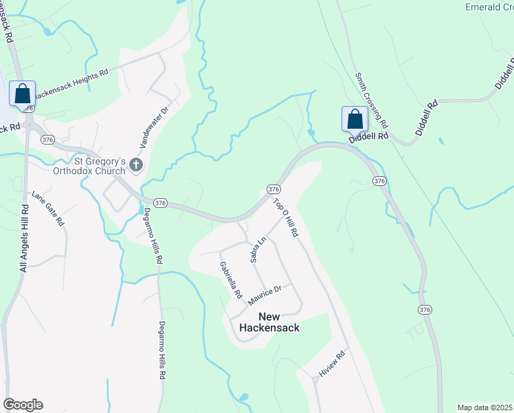 map of restaurants, bars, coffee shops, grocery stores, and more near 1403 New York 376 in Wappingers Falls