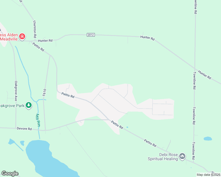 map of restaurants, bars, coffee shops, grocery stores, and more near 21556 Golden Drive in Meadville