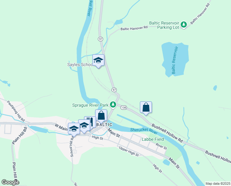 map of restaurants, bars, coffee shops, grocery stores, and more near 10 Scotland Road in Sprague