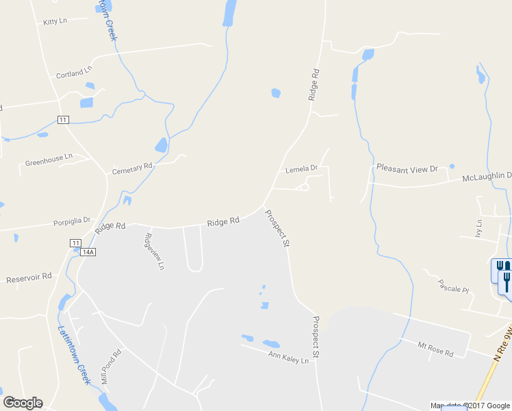 map of restaurants, bars, coffee shops, grocery stores, and more near 91 Ridge Road in Marlboro
