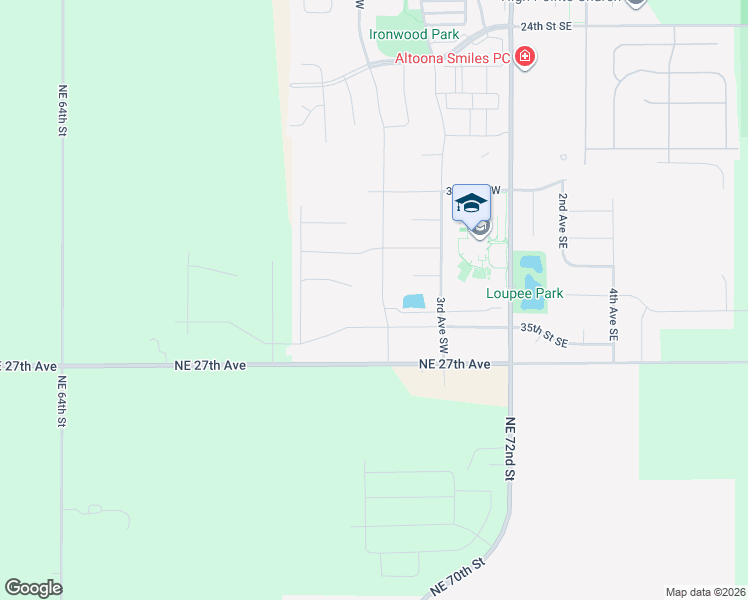map of restaurants, bars, coffee shops, grocery stores, and more near 619 35th Street Southwest in Altoona