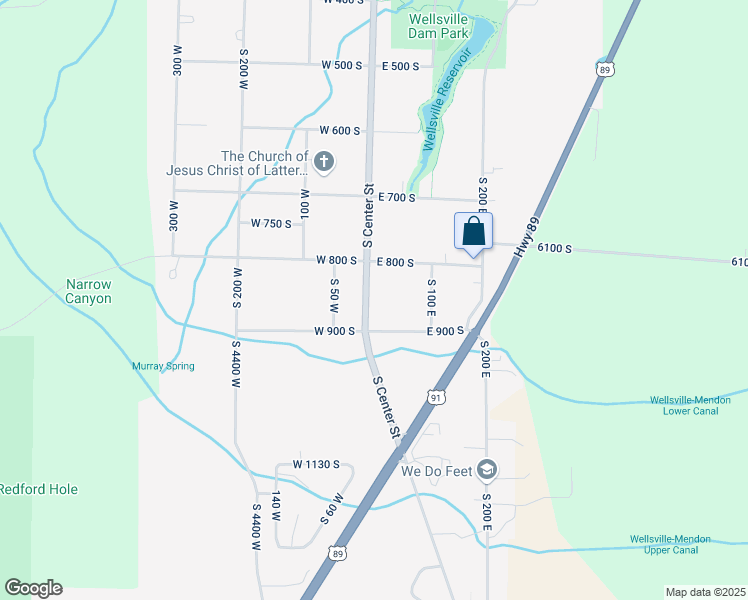 map of restaurants, bars, coffee shops, grocery stores, and more near 854 South Center Street in Wellsville