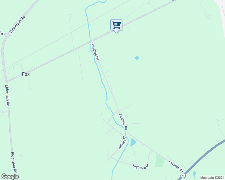 map of restaurants, bars, coffee shops, grocery stores, and more near 6738 Pavillion Road in Yorkville