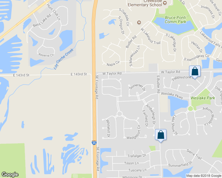 map of restaurants, bars, coffee shops, grocery stores, and more near 2061 Whitecliffe Drive in Romeoville
