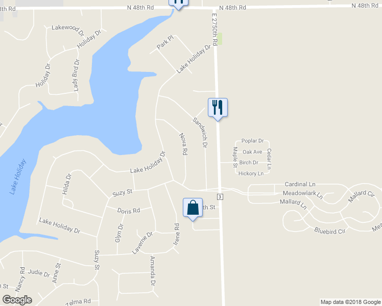 map of restaurants, bars, coffee shops, grocery stores, and more near 1461 Nova Road in Sandwich