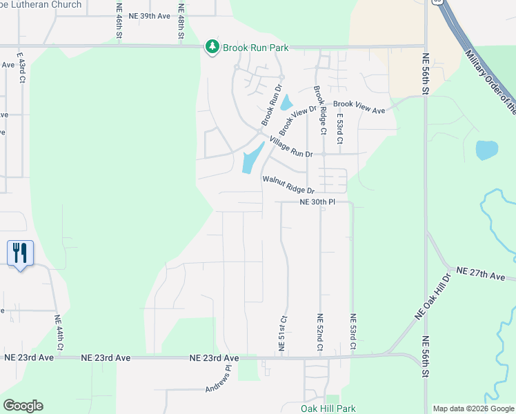 map of restaurants, bars, coffee shops, grocery stores, and more near 3000 Northeast 51st Court in Des Moines