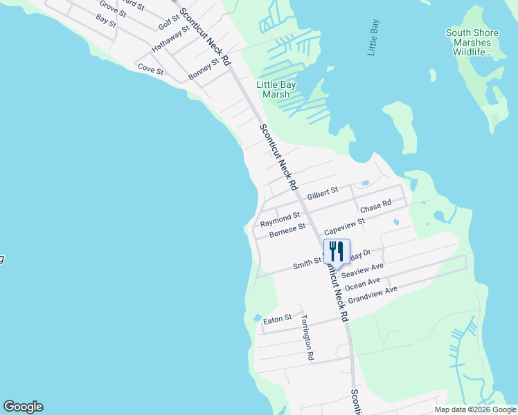 map of restaurants, bars, coffee shops, grocery stores, and more near 2 Gilbert Street in Fairhaven