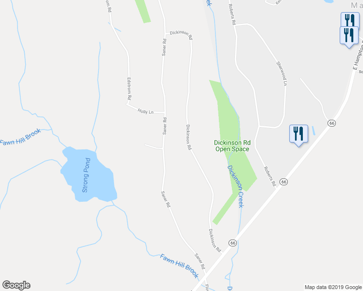 map of restaurants, bars, coffee shops, grocery stores, and more near 59 Dickinson Road in Marlborough