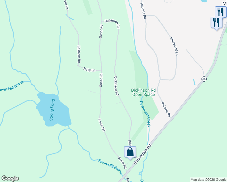 map of restaurants, bars, coffee shops, grocery stores, and more near 59 Dickinson Road in Marlborough