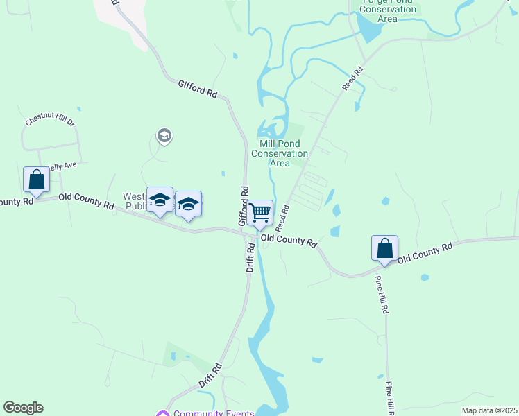 map of restaurants, bars, coffee shops, grocery stores, and more near 816 Gifford Road in Westport