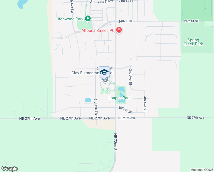 map of restaurants, bars, coffee shops, grocery stores, and more near 3200 1st Avenue South in Altoona