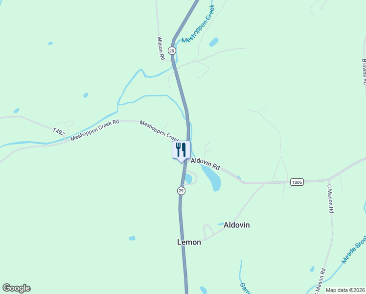 map of restaurants, bars, coffee shops, grocery stores, and more near 1016 Meshoppen Creek Road in Meshoppen