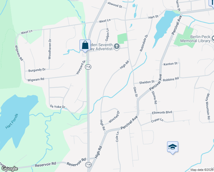 map of restaurants, bars, coffee shops, grocery stores, and more near 999 High Road in Berlin