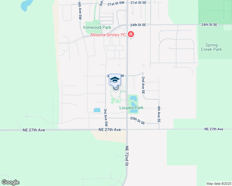 map of restaurants, bars, coffee shops, grocery stores, and more near 3200 1st Avenue South in Altoona
